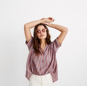 Madewell Courier Button Back Shirt